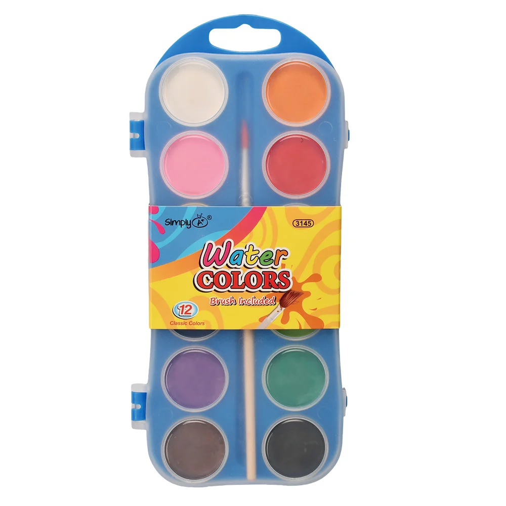 Water color with brush 12ct-2.89 Water color with brush 12ct - Image 1