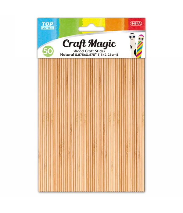 Wooden craft stick 50ct-$1.49 Wooden craft stick - Image 1