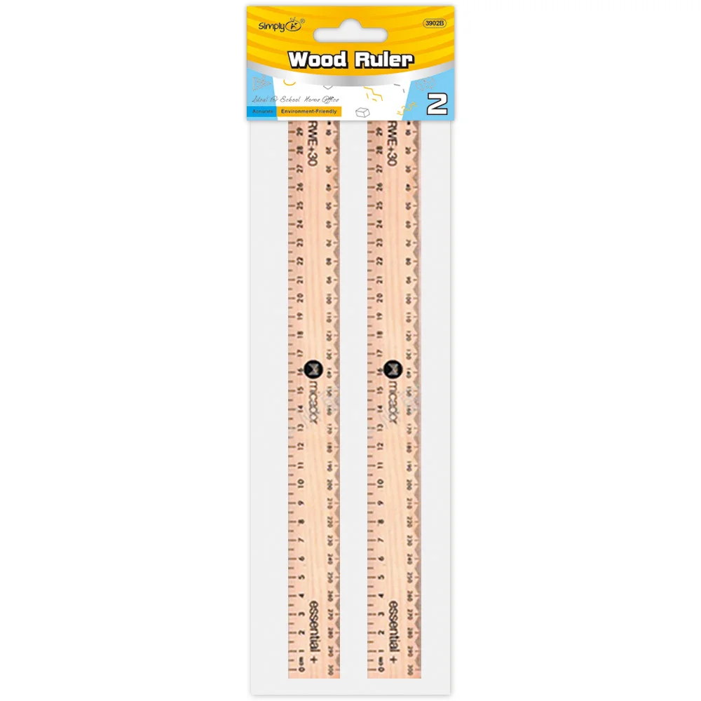 Wooden ruler 2ct 12inch-1.49 Wooden ruler 2ct 12inch - Image 1